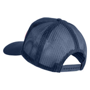 U.S. Marine Retired Red Patched Solid Cotton Twill Mesh Prostyle Cap - Navy OSFM