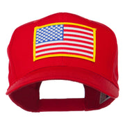 American Flag Patched High Profile Cap