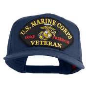 U.S. Marine Corps Iraqi Freedom Veteran Patched Solid Cotton Twill 5 Panel Prostyle Snap Cap - Navy OSFM