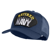 Retired America's Navy Patched Solid Cotton Twill Mesh Prostyle Cap - Navy OSFM