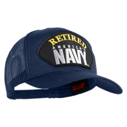 Retired America's Navy Patched Solid Cotton Twill Mesh Prostyle Cap - Navy OSFM