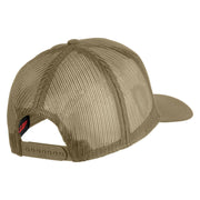 U.S. Marine Retired Red Patched Solid Cotton Twill Mesh Prostyle Cap - Khaki OSFM