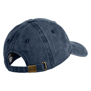 Red Hot Lady Western Boots Iron on Patched Unstructured Pigment Dyed Cotton Cap - Navy OSFM