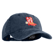 Red Hot Lady Western Boots Iron on Patched Unstructured Pigment Dyed Cotton Cap - Navy OSFM