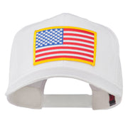 American Flag Patched High Profile Cap