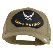 USAF Retired Patched Solid Cotton Twill Mesh Prostyle Cap - Khaki OSFM