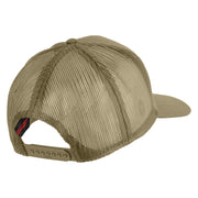 USAF Retired Patched Solid Cotton Twill Mesh Prostyle Cap - Khaki OSFM
