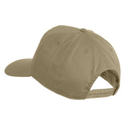 Silver USA Flag Retired Blue Line Patched Solid Cotton Twill 5 Panel Prostyle Snap Cap - Khaki OSFM