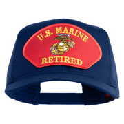 U.S. Marine Retired Red Patched Solid Cotton Twill Mesh Prostyle Cap - Royal OSFM