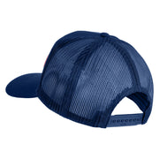 U.S. Marine Retired Red Patched Solid Cotton Twill Mesh Prostyle Cap - Royal OSFM
