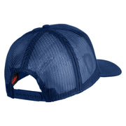 U.S. Marine Retired Red Patched Solid Cotton Twill Mesh Prostyle Cap - Royal OSFM