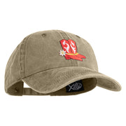 Red Hot Lady Western Boots Iron on Patched Unstructured Pigment Dyed Cotton Cap - Khaki OSFM