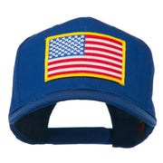 American Flag Patched High Profile Cap