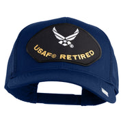 USAF Retired Patched Solid Cotton Twill Mesh Prostyle Cap - Royal OSFM