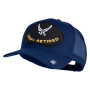USAF Retired Patched Solid Cotton Twill Mesh Prostyle Cap - Royal OSFM