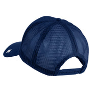 USAF Retired Patched Solid Cotton Twill Mesh Prostyle Cap - Royal OSFM