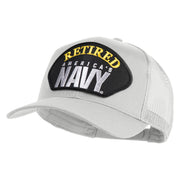 Retired America's Navy Patched Solid Cotton Twill Mesh Prostyle Cap - White OSFM