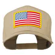 American Flag Patched High Profile Cap