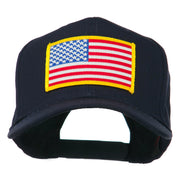 American Flag Patched High Profile Cap