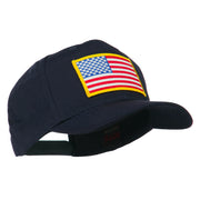 American Flag Patched High Profile Cap