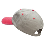 Game Day Embroidered Pigment Dyed Wash Cap - Beige-Red OSFM