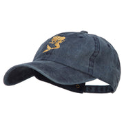 Mermaid Shape Embroidered Washed Cotton Cap