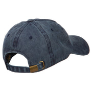 Mermaid Shape Embroidered Washed Cotton Cap