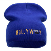 Hollywood Camera Embroidered Short Beanie