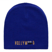 Hollywood Camera Embroidered Short Beanie