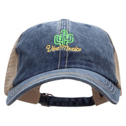 Viva Mexico Catus Embroidered Pigment Dyed Mesh Cap