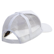 World's #1 Dad Five Panels Pro Style Trucker Mesh Cap - White OSFM