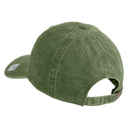 US Marine Corps Semper Fi Embroidered Washed Solid Pigment Dyed Cotton Twill Brass Buckle Cap - Olive OSFM