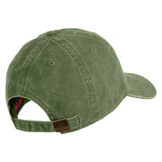 US Marine Corps Semper Fi Embroidered Washed Solid Pigment Dyed Cotton Twill Brass Buckle Cap - Olive OSFM