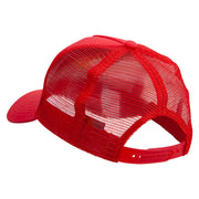 Panther Five Panels Pro Style Trucker Mesh Cap - Red OSFM