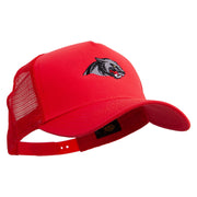 Panther Five Panels Pro Style Trucker Mesh Cap - Red OSFM