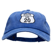 US 20 Embroidered Unstructured Cotton Cap