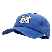 US 20 Embroidered Unstructured Cotton Cap