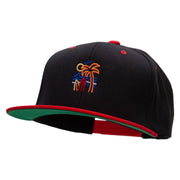 Summer Vibin Embroidered Wool Blend 2 Tone Classic Snapback - Black-Red OSFM