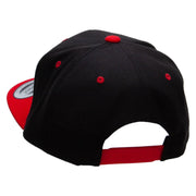 Summer Vibin Embroidered Wool Blend 2 Tone Classic Snapback - Black-Red OSFM