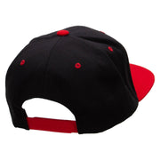 Summer Vibin Embroidered Wool Blend 2 Tone Classic Snapback - Black-Red OSFM