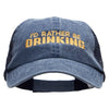 I'd Rather Be Drinking Embroidered Washed Trucker Cap