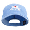 Pure Nurse Sign Embroidered Low Profile Dyed Cotton Twill Cap - Sky-Blue OSFM