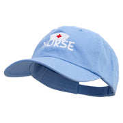 Pure Nurse Sign Embroidered Low Profile Dyed Cotton Twill Cap - Sky-Blue OSFM