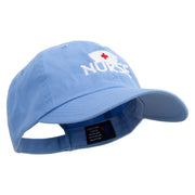 Pure Nurse Sign Embroidered Low Profile Dyed Cotton Twill Cap - Sky-Blue OSFM