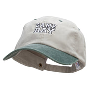 Game Day Embroidered Pigment Dyed Wash Cap - Beige-Green OSFM