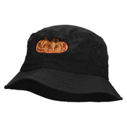 Three Pumpkins Embroidered Bucket Hat