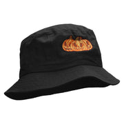 Three Pumpkins Embroidered Bucket Hat