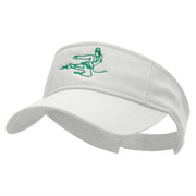 Wired Karate Kick Embroidered Pro Style Cotton Twill Washed Visor