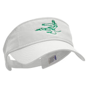 Wired Karate Kick Embroidered Pro Style Cotton Twill Washed Visor