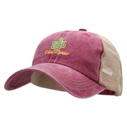 Viva Mexico Catus Embroidered Pigment Dyed Mesh Cap